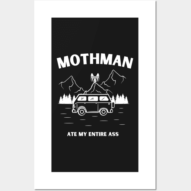 mothman ate my entire ass Wall Art by goblinbabe